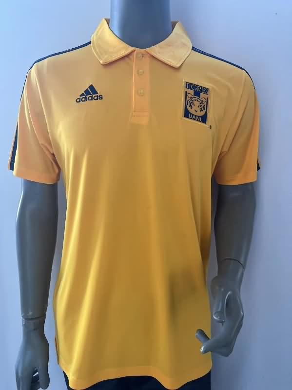 AAA Quality Tigres UANL 23/24 Yellow Polo Soccer T-Shirt