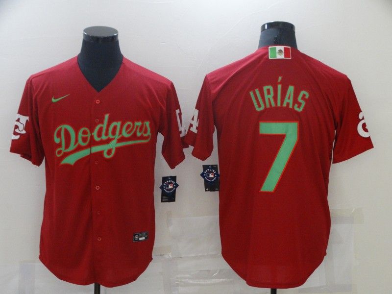 Los Angeles Dodgers Red Green MLB Jersey