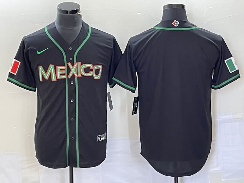 Mexico Black Baseball Jersey 07