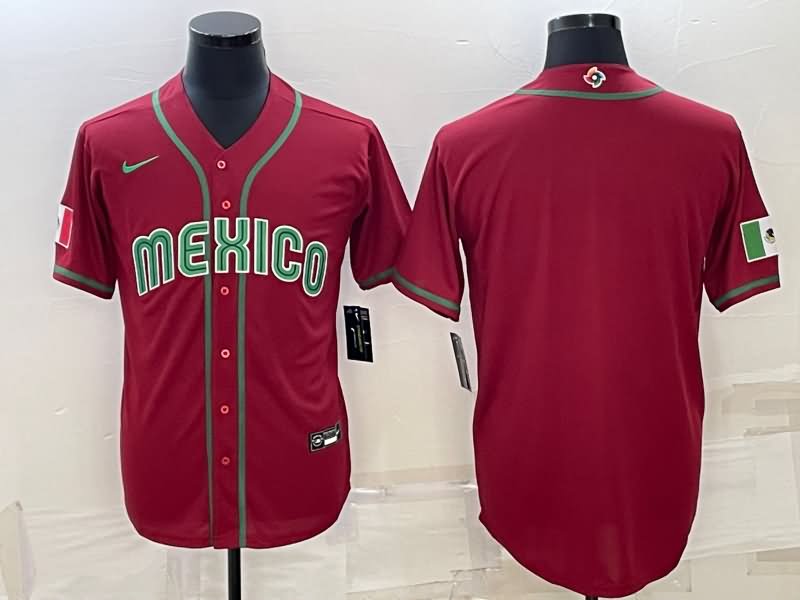 Mexico Red Baseball Jersey 03