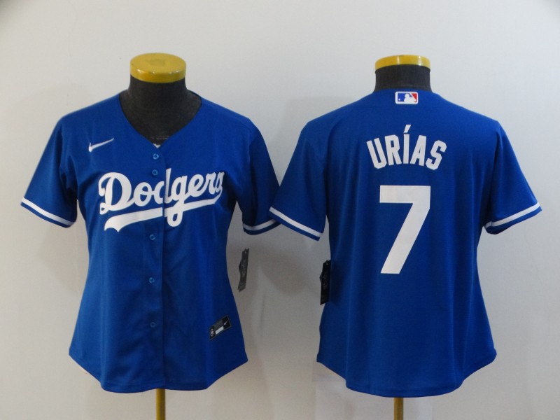 Los Angeles Dodgers #7 URIAS Blue Women MLB Jersey