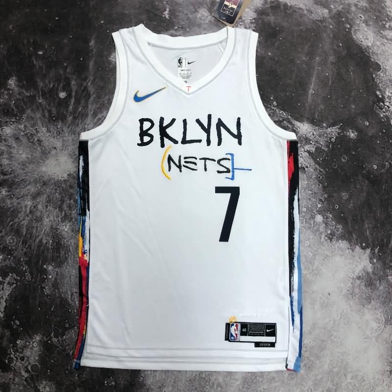 Brooklyn Nets 22/23 White City Basketball Jersey (Hot Press)