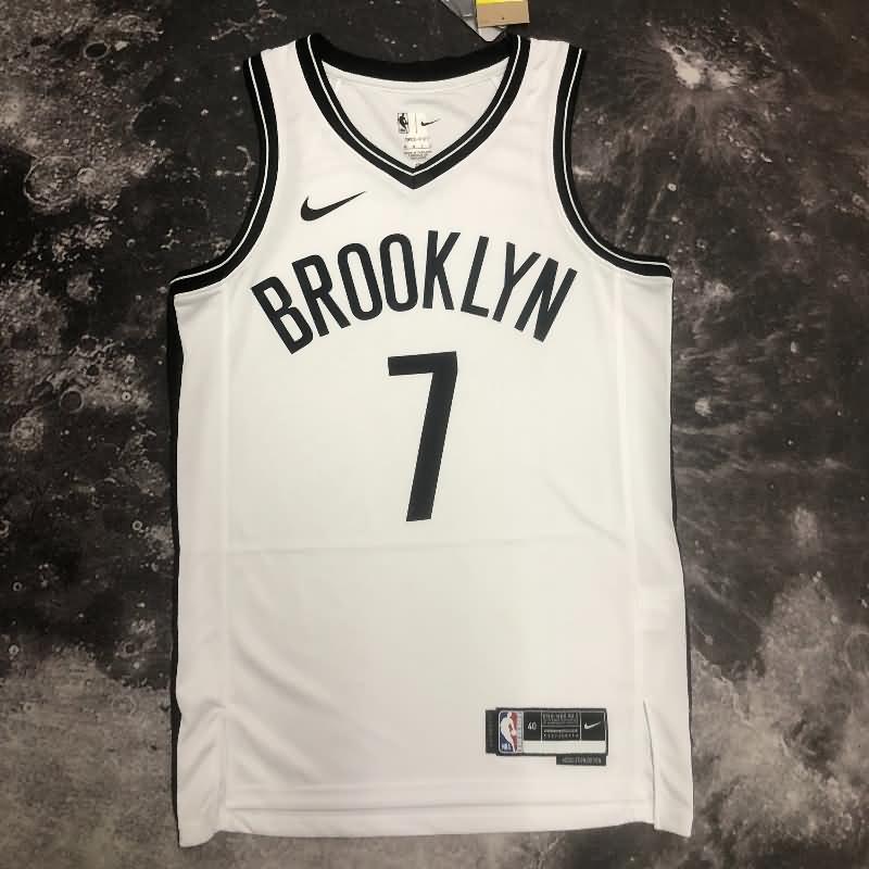 Brooklyn Nets 22/23 White Basketball Jersey (Hot Press)
