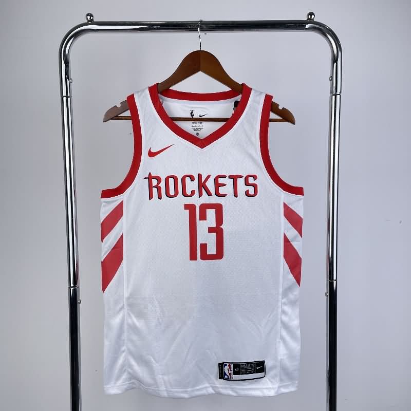 Houston Rockets 18/19 White Basketball Jersey (Hot Press)