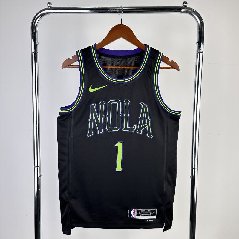 New Orleans Pelicans 23/24 Black City Basketball Jersey (Hot Press)
