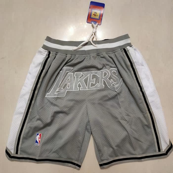 Los Angeles Lakers Just Don Grey Basketball Shorts