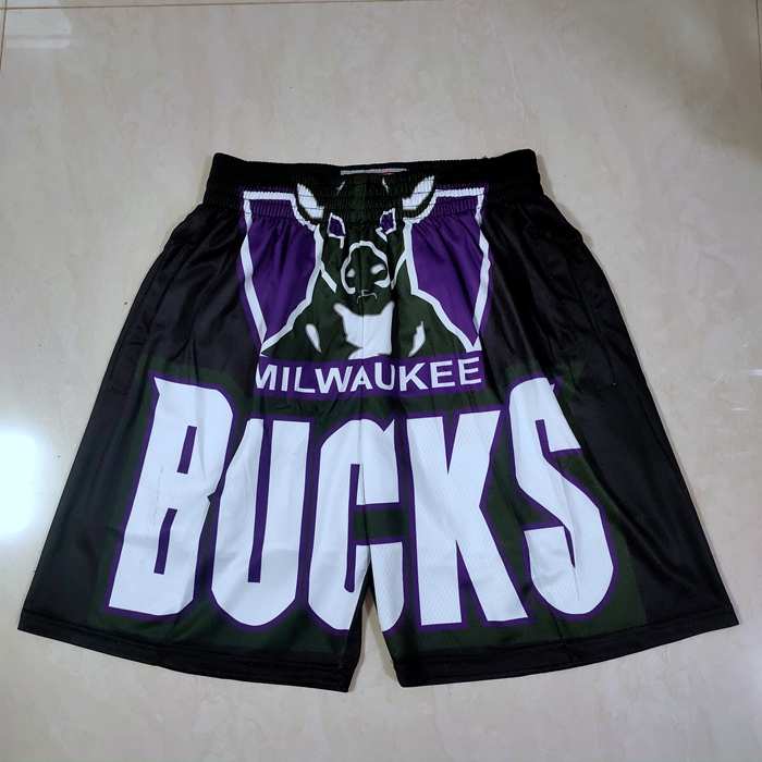 Milwaukee Bucks Mitchell&Ness Black NBA Shorts