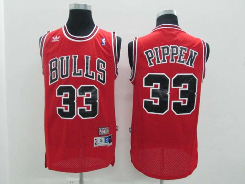 Chicago Bulls Red #33 PIPPEN Classics Basketball Jersey (Stitched)