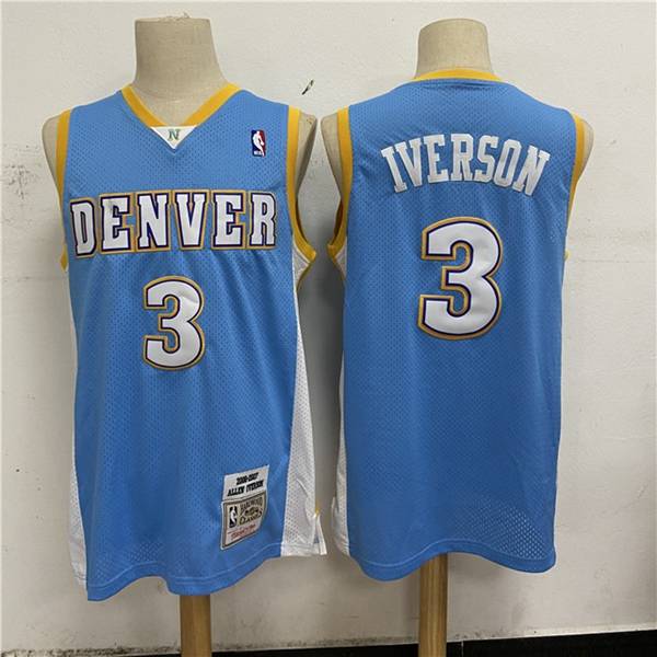 Denver Nuggets 2006/07 Light Blue #3 IVERSON Classics Basketball Jersey (Stitched)