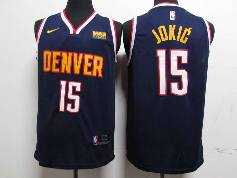 Denver Nuggets 20/21 Dark Blue #15 JOKIC Basketball Jersey (Stitched)