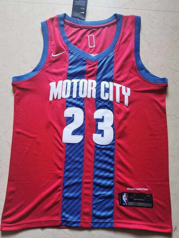 Detroit Pistons 2020 Red #23 GRIFFIN City Basketball Jersey (Stitched)