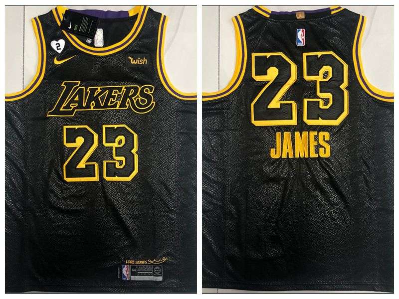 Los Angeles Lakers 2020 Black #23 JAMES City Basketball Jersey (Closely Stitched)
