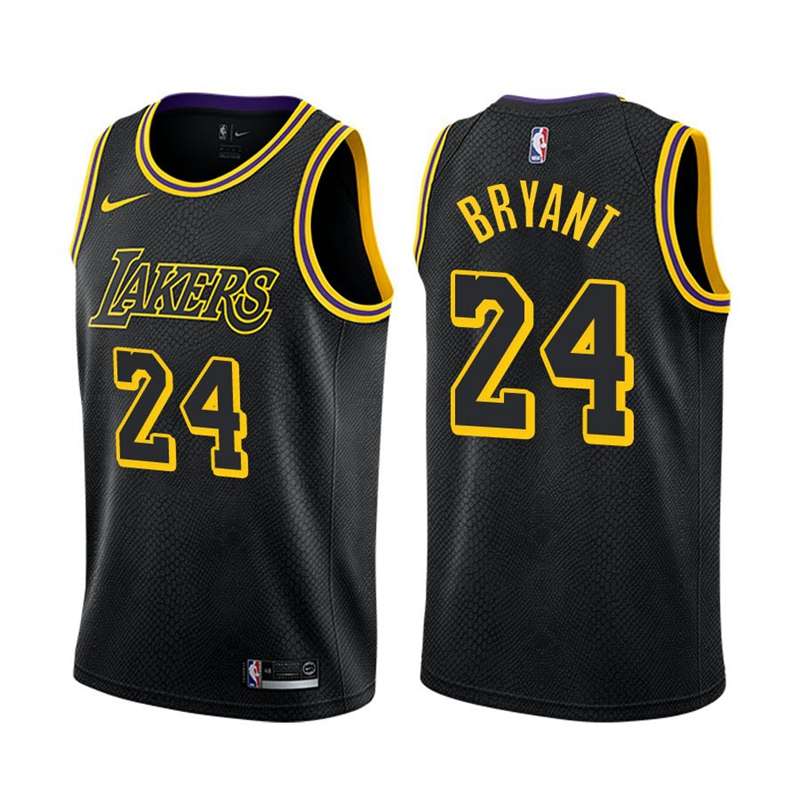 Los Angeles Lakers 2020 Black #24 BRYANT City Basketball Jersey (Stitched)