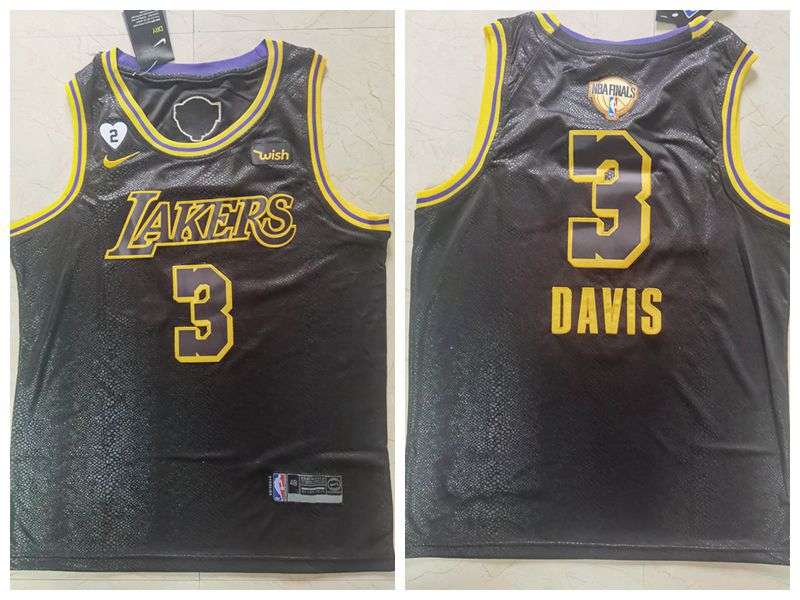 Los Angeles Lakers 2020 Black #3 DAVIS Finals City Basketball Jersey (Stitched)