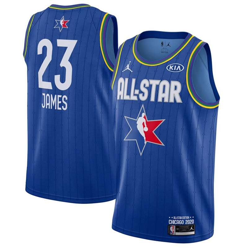Los Angeles Lakers 2020 Blue #23 JAMES ALL-STAR Basketball Jersey (Stitched)