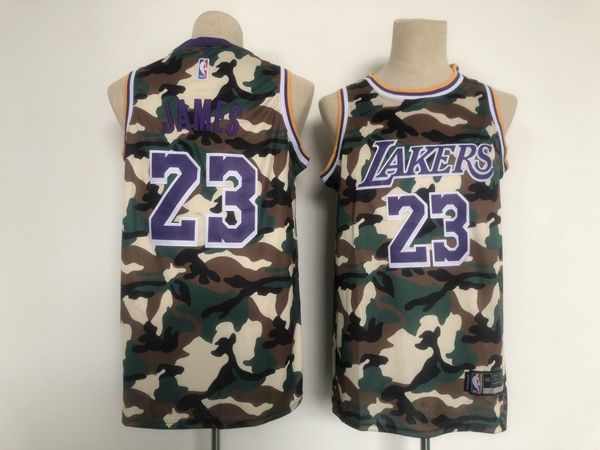 Los Angeles Lakers Cream #23 JAMES Basketball Jersey (Stitched)