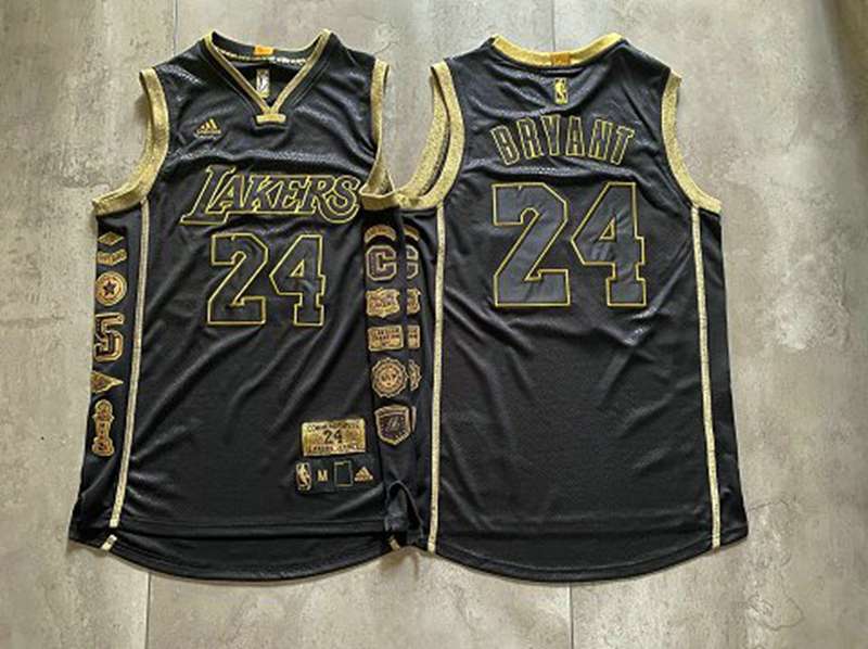 Los Angeles Lakers Black #24 BRYANT Classics Basketball Jersey (Closely Stitched)