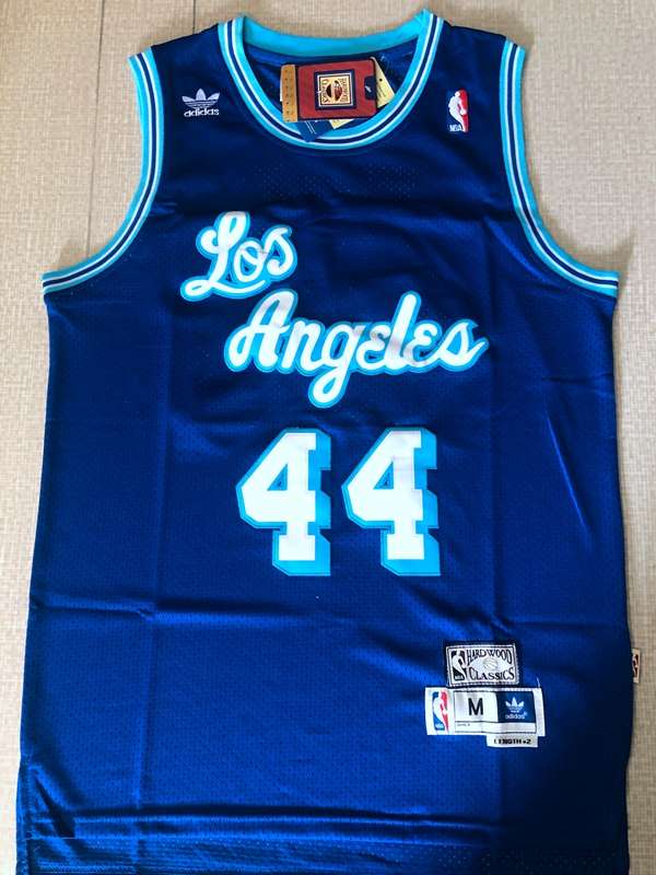 Los Angeles Lakers Blue #44 WEST Classics Basketball Jersey (Stitched)