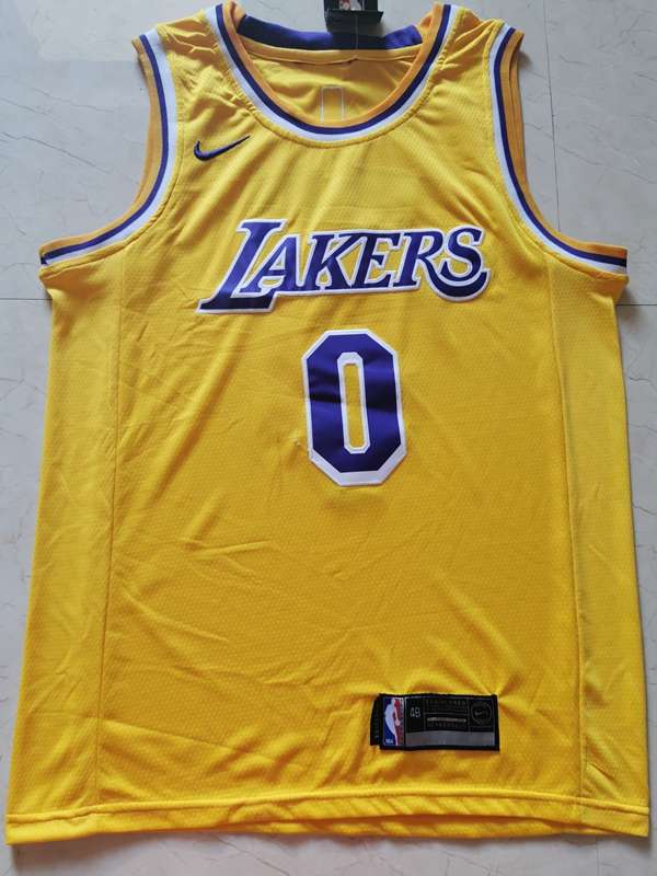 Los Angeles Lakers Yellow #0 KUZMA Classics Basketball Jersey (Stitched)