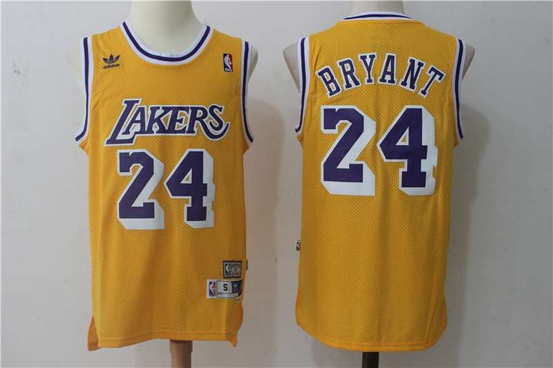 Los Angeles Lakers Yellow #24 BRYANT Classics Basketball Jersey (Stitched)