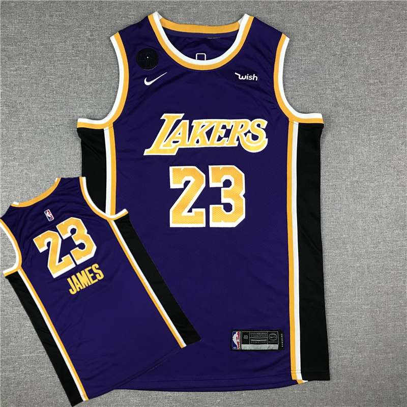 Los Angeles Lakers Purple #23 JAMES Basketball Jersey 04 (Stitched)