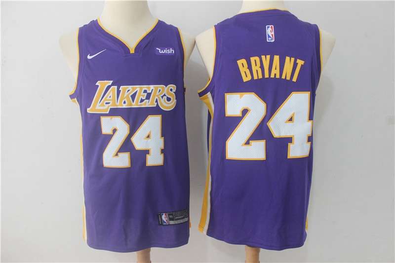 Los Angeles Lakers Purple #24 BRYANT Basketball Jersey 02 (Stitched)