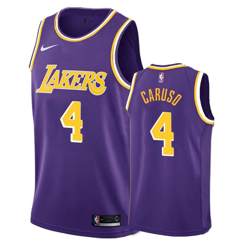 Los Angeles Lakers Purple #4 CARUSO Basketball Jersey (Stitched)
