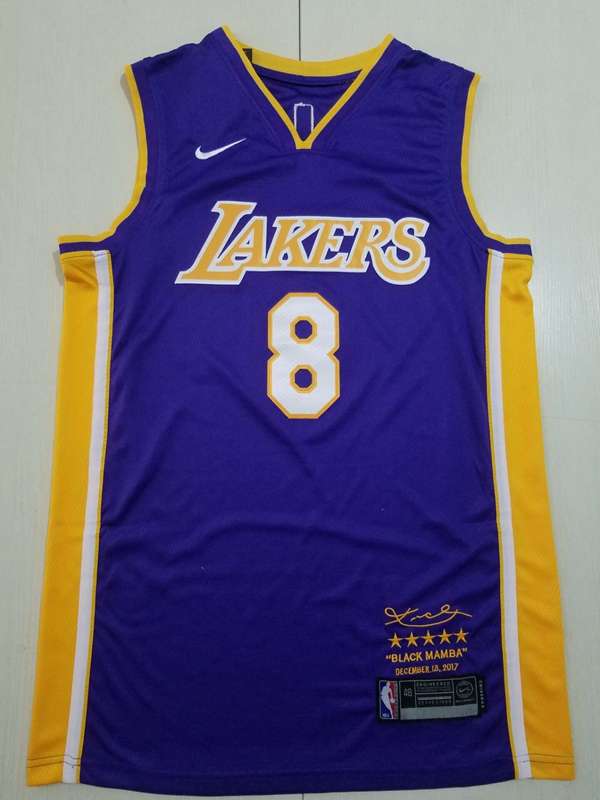 Los Angeles Lakers Purple #8 BRYANT Basketball Jersey 03 (Stitched)