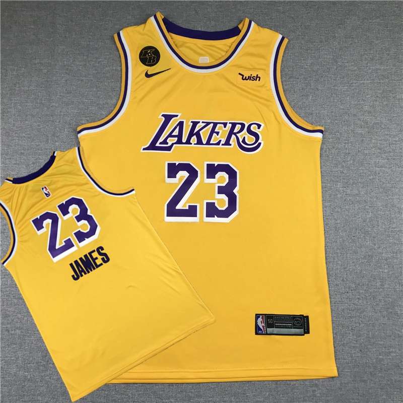 Los Angeles Lakers Yellow #23 JAMES Basketball Jersey 05 (Stitched)