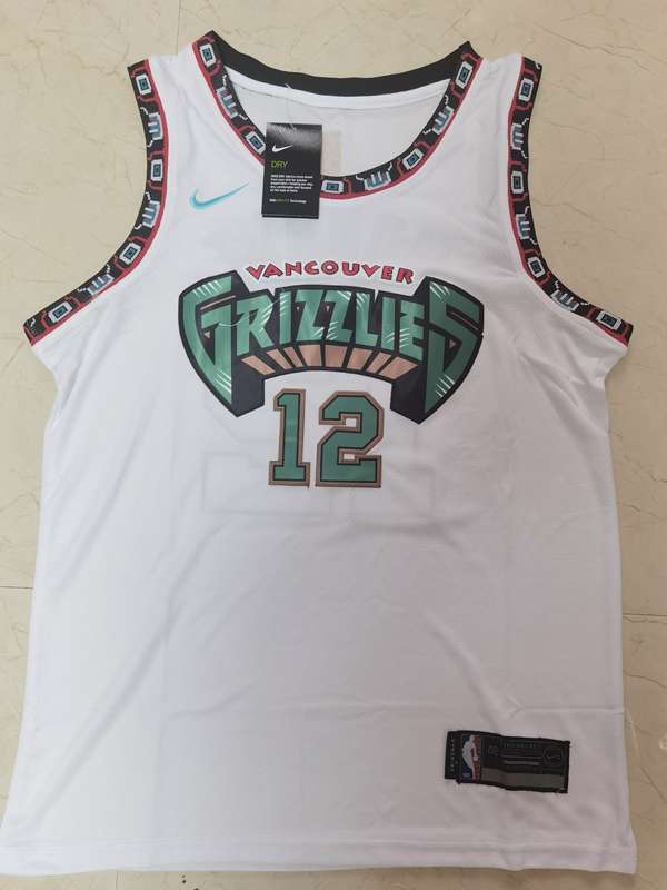 Memphis Grizzlies White #12 MORANT Classics Basketball Jersey (Stitched)
