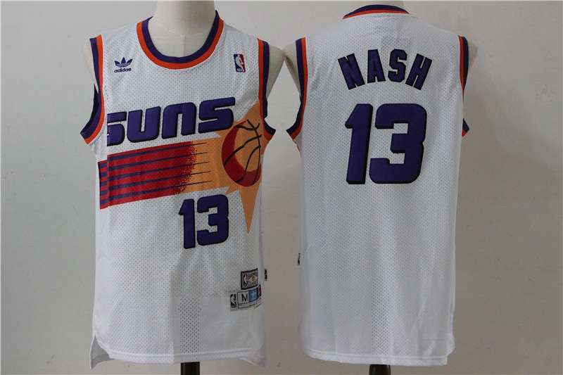 Phoenix Suns White #13 NASH Classics Basketball Jersey 02 (Stitched)