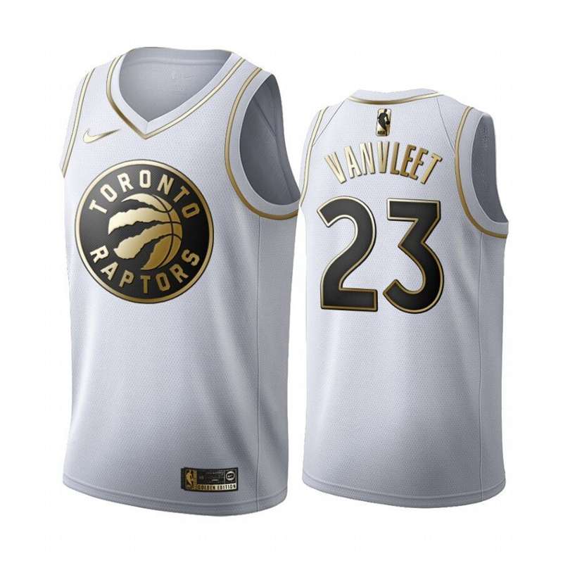 Toronto Raptors 2020 White Gold #23 VANVLEET Basketball Jersey (Stitched)