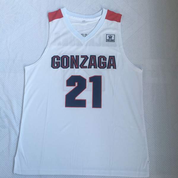 Gonzaga Bulldogs White #21 HACHIMURA NCAA Basketball Jersey