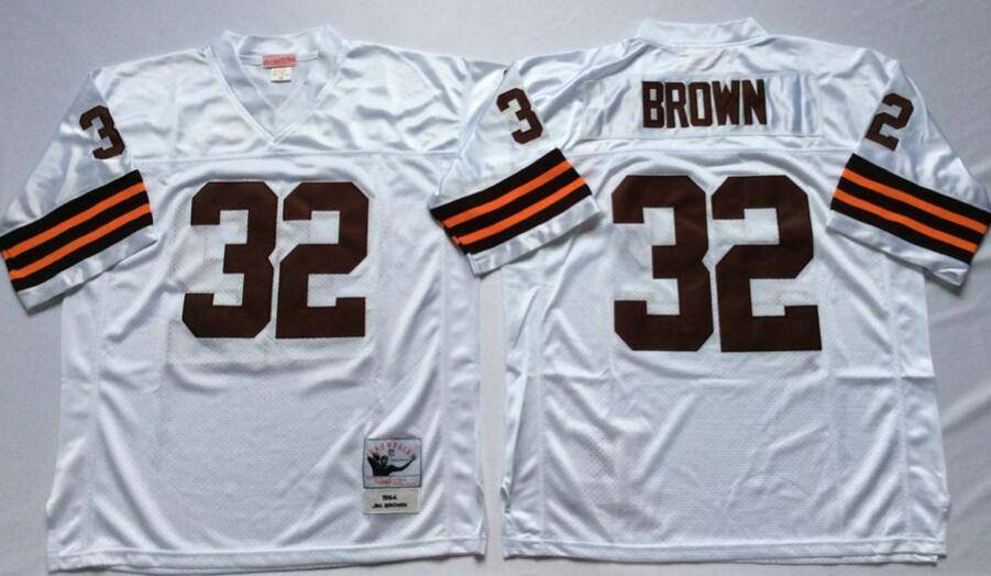 Cleveland Browns White Retro NFL Jersey