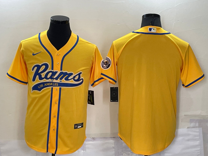 Los Angeles Rams Yellow MLB&NFL Jersey