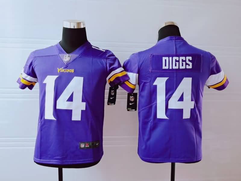 Kids Minnesota Vikings Purple #14 DIGGS NFL Jersey