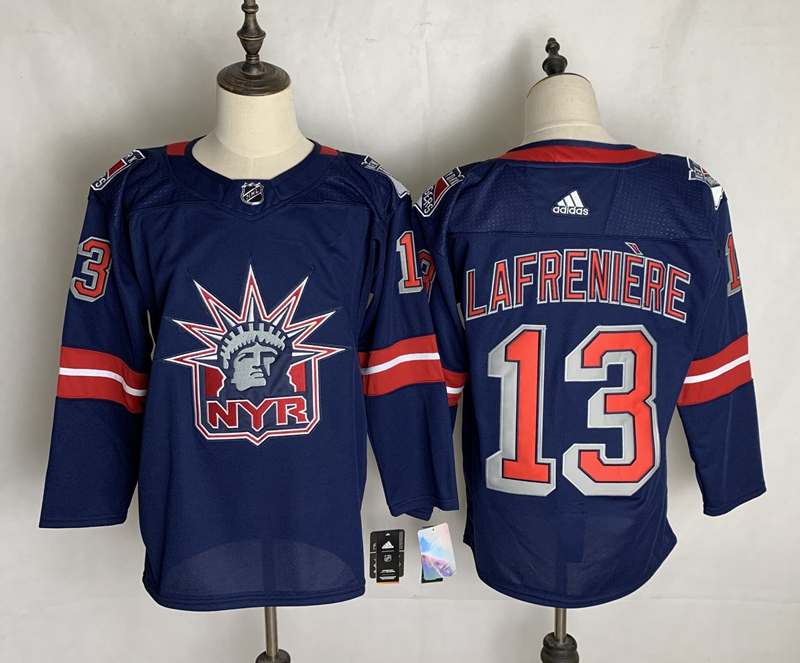 New York Rangers Dark Blue #13 LAFRENIERE Classics NHL Jersey