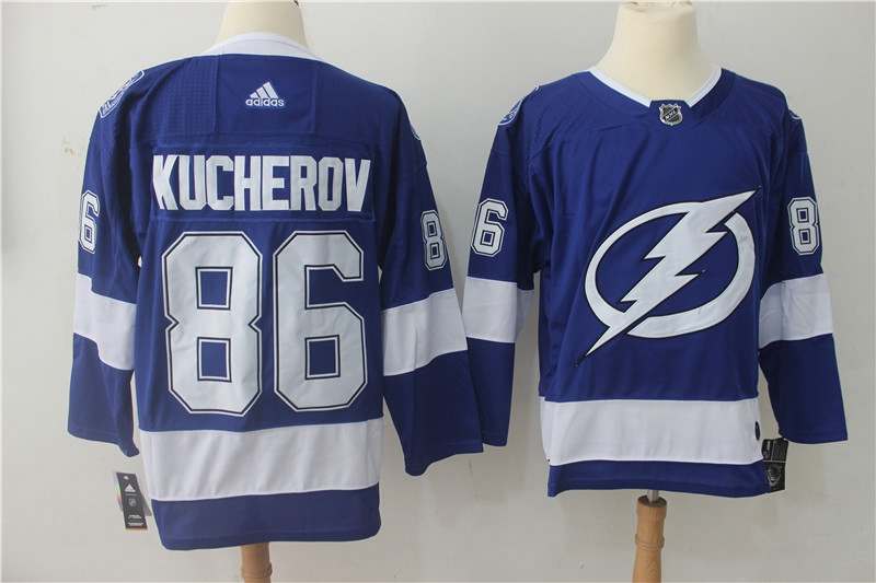 Tampa Bay Lightning Blue #86 KUCHEROV NHL Jersey