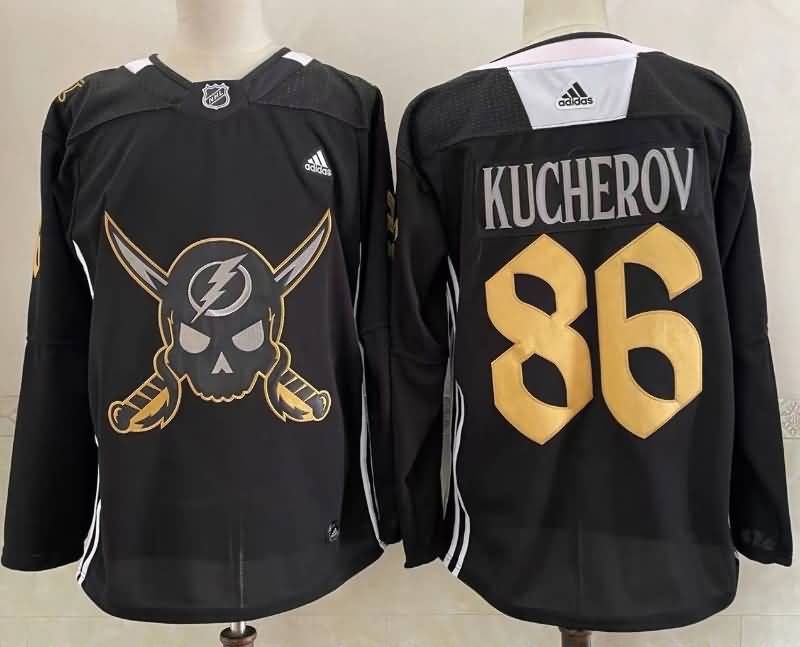 Tampa Bay Lightning Black #86 KUCHEROV NHL Jersey