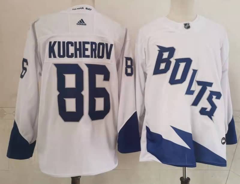 Tampa Bay Lightning White #86 KUCHEROV NHL Jersey 02