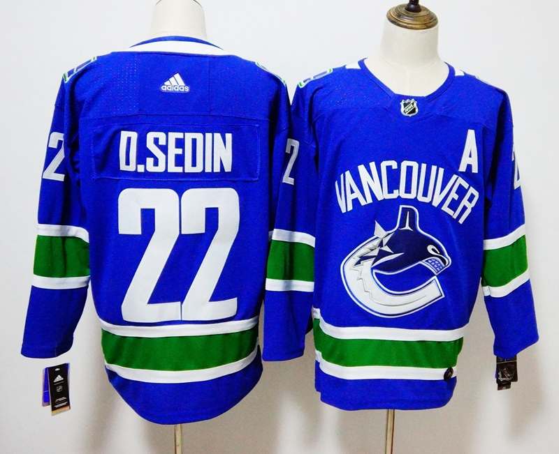 Vancouver Canucks Blue #22 OSEDIN NHL Jersey