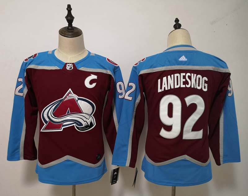 Colorado Avalanche #92 LANDESKOG Maroon Women NHL Jersey