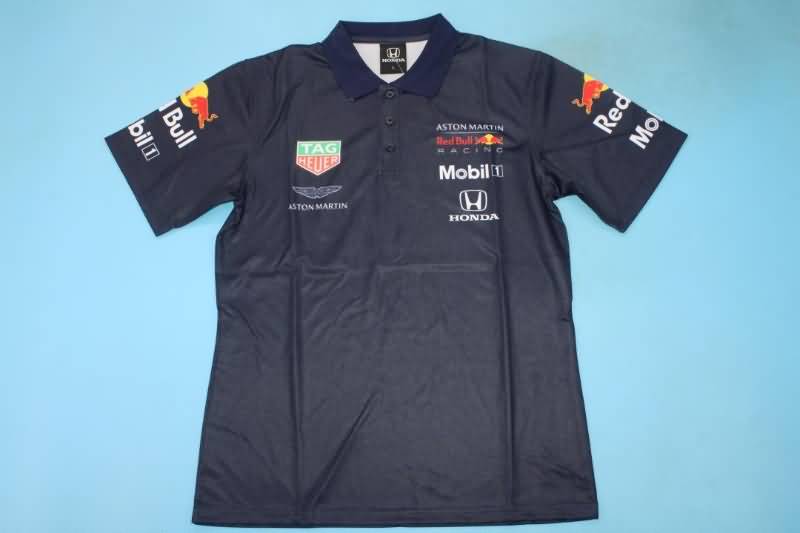 AAA Quality Red Bull 2021 Dark Blue Polo Soccer T-Shirt