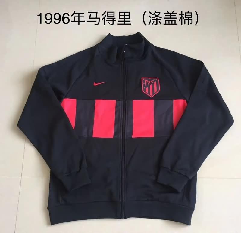 AAA Quality Atletico Madrid 1996 Black Retro Soccer Jacket