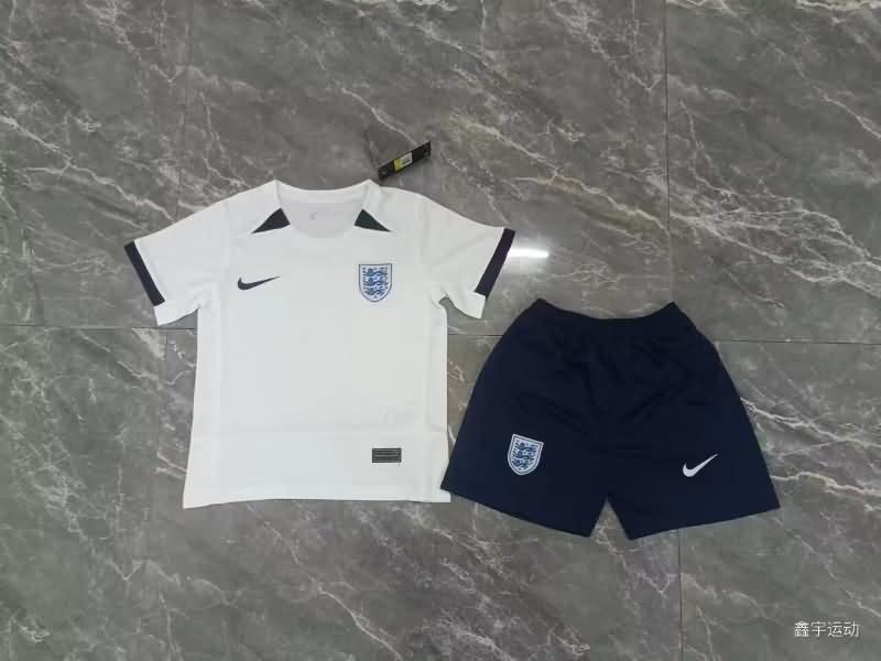 Kids England 2023 Home Soccer Jersey And Shorts