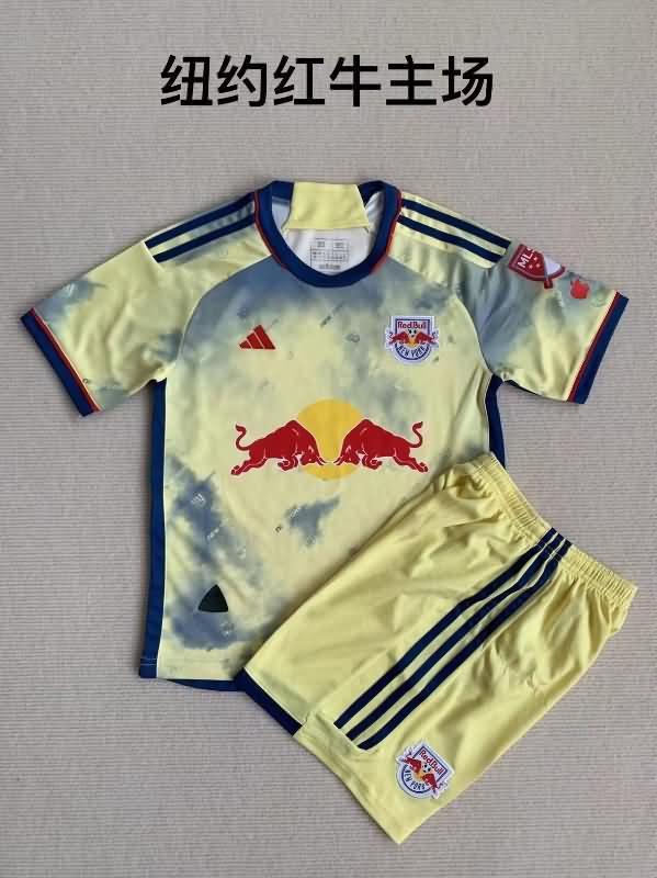 Kids New York Red Bull 2023 Away Soccer Jersey And Shorts