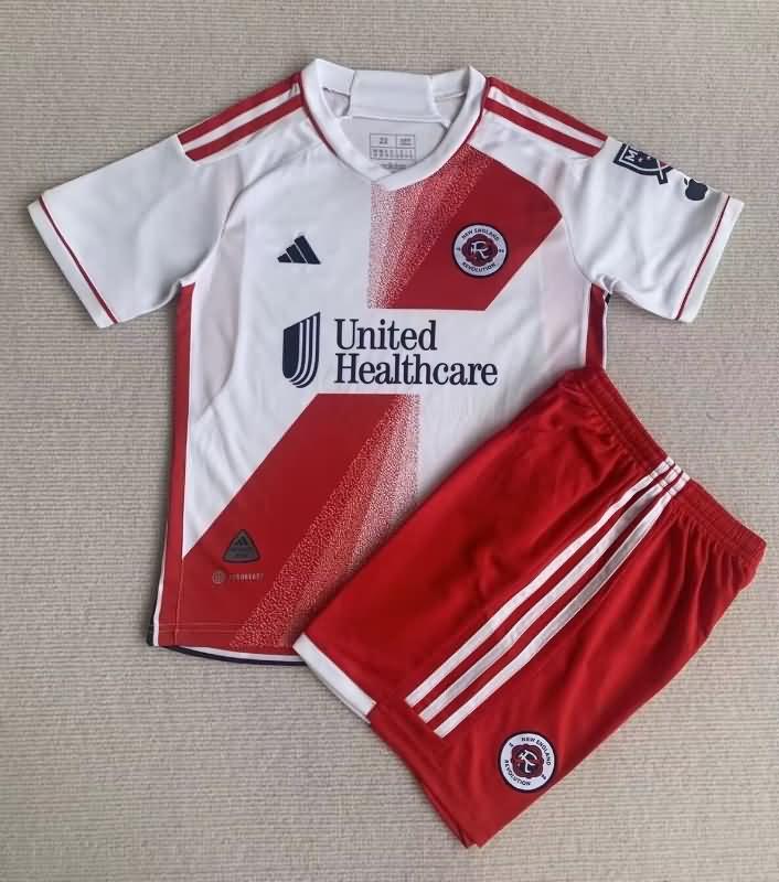 Kids New England 2023 Away Soccer Jersey And Shorts