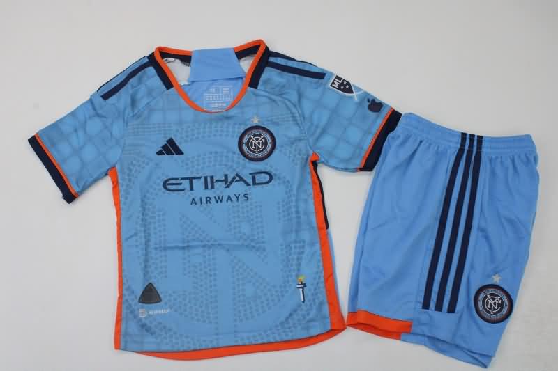Kids New York City 2023 Home Soccer Jersey And Shorts