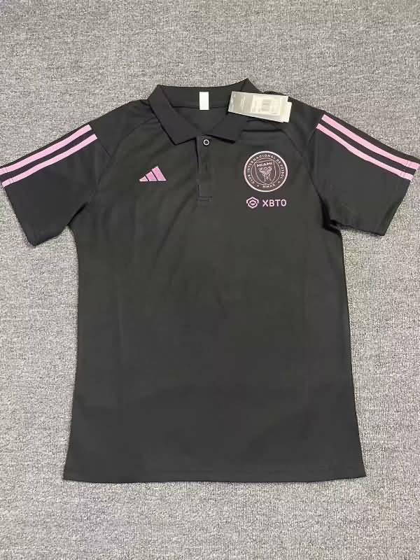 AAA Quality Inter Miami 2023 Black Polo Soccer T-Shirt
