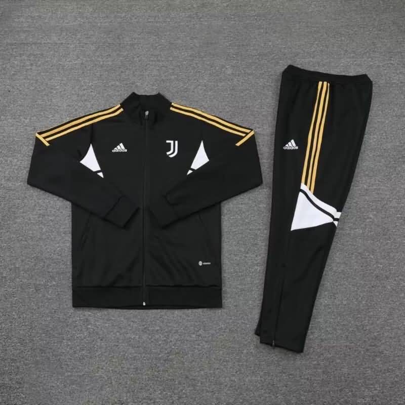 Kids AAA Quality Juventus 22/23 Black Soccer Tracksuit 02